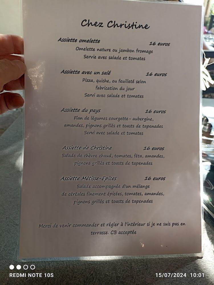 Chez Christine - Menu Image 1